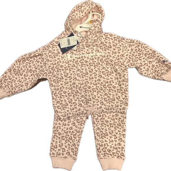 Champion Other - Cute Champion Fairy Tale Pink printed Leopard print Hoodie set 3T Girls NWT